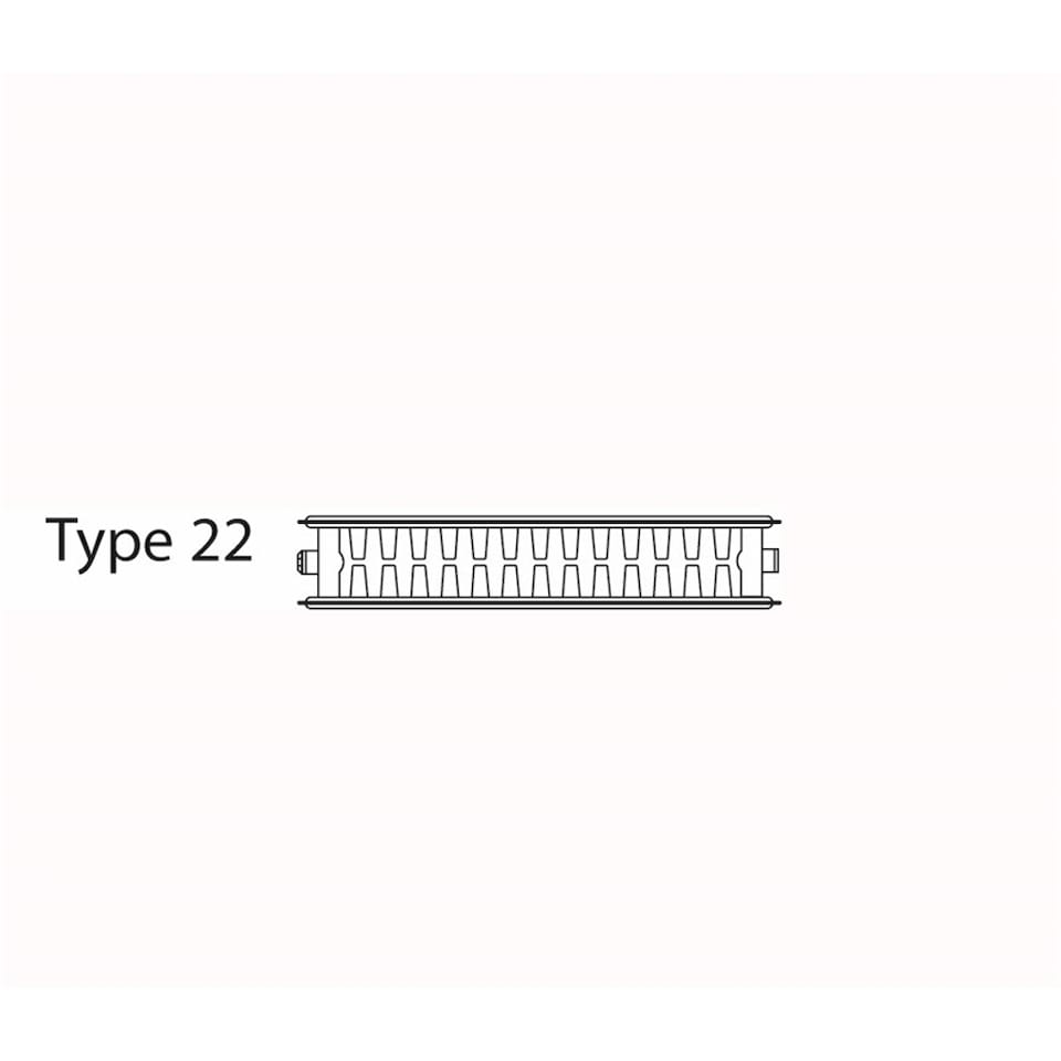 image 1 of 900mm (H) x 400mm (W) - Type 22 Radiator - Double Panel - Double Convector - White Enamel (RAL 9016) - (0.9m x 0.4m) (36" x 16")