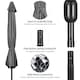image 7 of Yaheetech 326.5 cm Patio Umbrella with Push Button Tilt and Crank-Grey