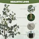 image 4 of HOMCOM Decorative Artificial Tree, 5ft 150cm Silk Eucalyptus Tree with 230 Silver Dollar Leaves in Pot, Fake Plant for Home, Office, Living Room, Indoor Decor | Green