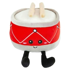 Drum Soft Toy Cute Plushie Huggable Cuddly Stuffed Toy 27cm Red