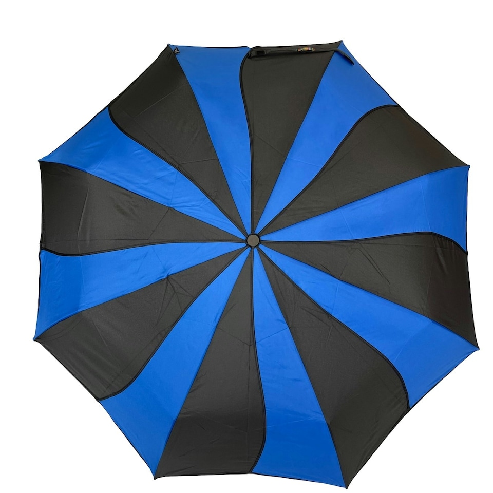 image 1 of Everyday Folding Umbrella Manual Opening Swirl Blue | Black