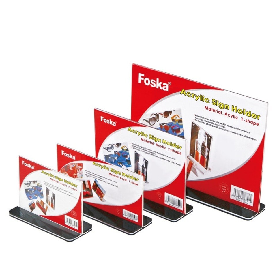 image 1 of Horizontal Design Acrylic Sign Holder 21 x 14.8cm