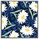 image 4 of Daisies on navy (Picutre Frame) Brown | Oak | S