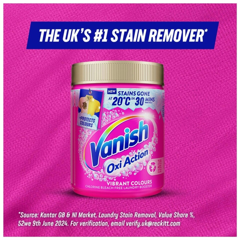 image 1 of Vanish Gold Oxi Action 2 x 2.4 kg (total 4.8 kg) Laundry Booster Fabric Stain Remover Powder for tough stains