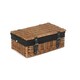 image 2 of 35cm Double Steamed Wicker Picnic Basket with Lining Black | Black | One Size