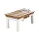 image 1 of Milano Solid Mango Wood White Coffee Table With Drawer White