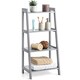 image 1 of Christow Grey Ladder Shelf Unit 4 Tier Storage Display Stand Rack Home Bathroom