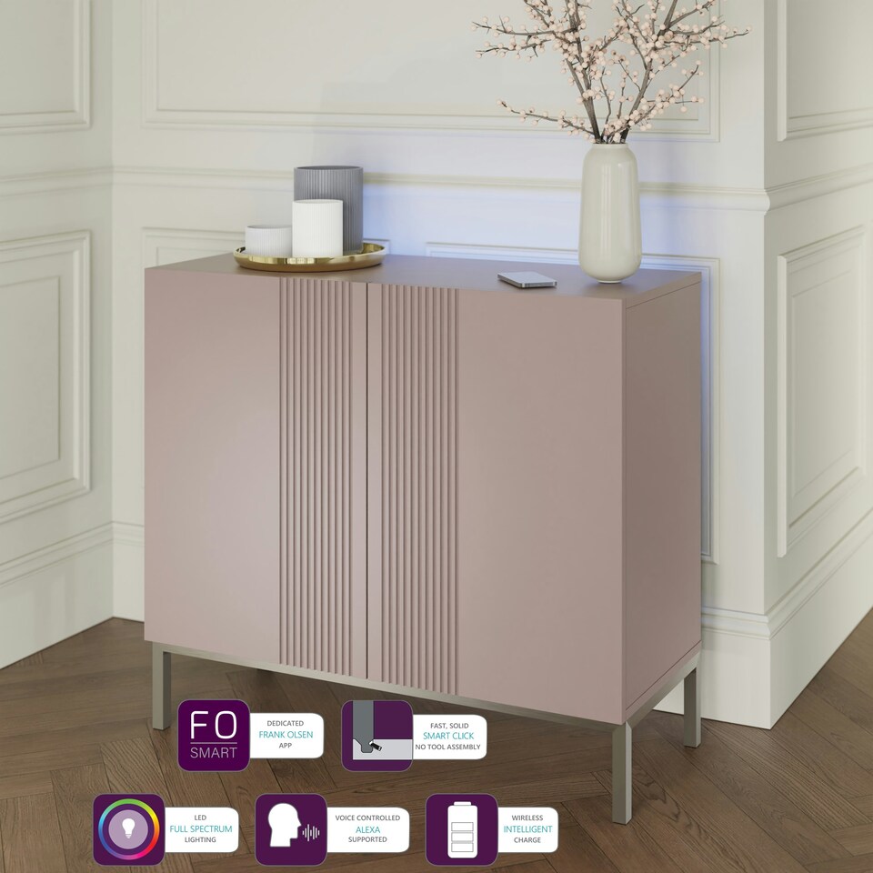 image 1 of Frank Olsen Iona Tall Sideboard Pink | Mulberry
