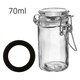 image 4 of Argon Tableware Glass Storage Jar Seals - Small - Black - Pack of 6