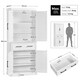 image 3 of Yaheetech Tall Pantry Cupboard with Doors and Adjustable Shelves White