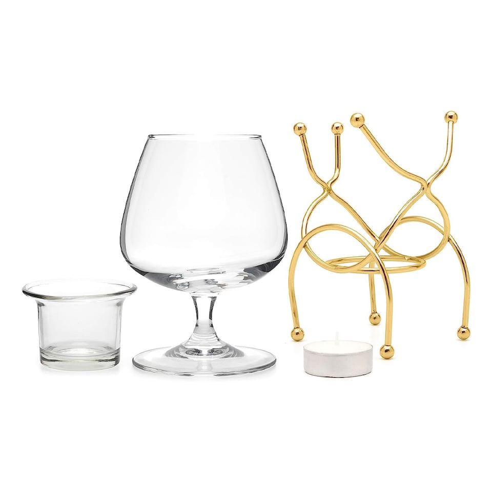 image 1 of Bar Orignale Brandy Warmer Set Deluxe Gold
