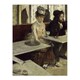 image 1 of In a Cafe Absinthe Drinkers Edgar Degas Vintage Huge Wall Art Poster 24X32"