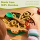 image 4 of Tiny Dining Bamboo Silicone Tip Fork & Spoon Set - Cherry - Children's Baby Toddler Soft Curved Feeding Weaning Cutlery