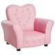 image 1 of HOMCOM Kids Sofa Toddler Armchair Children Chair Princess-Themed Nursery Pink