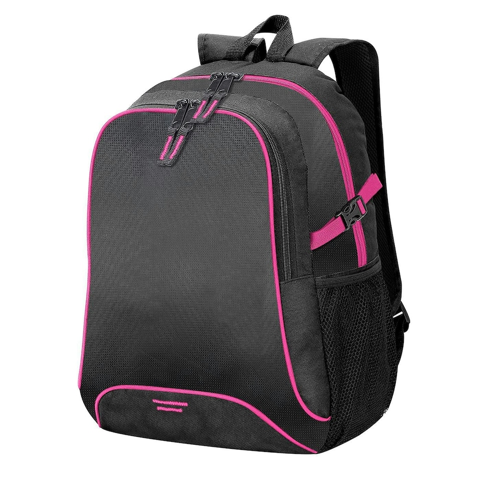 Shugon Osaka Basic Backpack / Rucksack Bag (30 Litre) - Black/Hot Pink - One Size