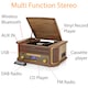 image 5 of Denver 9-in-1 Retro Vintage DAB Bluetooth Wooden Radio Record Player - MRD-51BT | Brown | Light Wood
