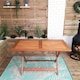 image 4 of Windermere Outdoor 6 Person Folding Rectangular Wooden Table