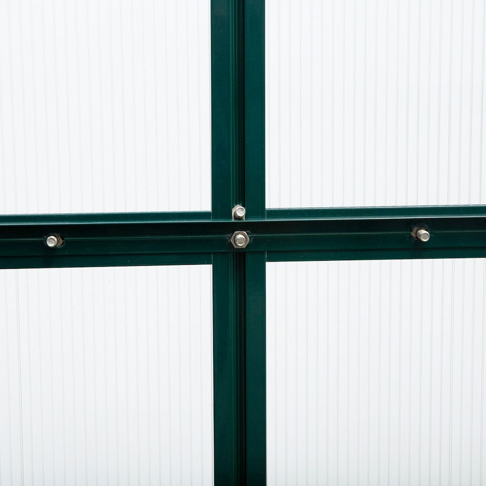 image 1 of Outsunny 6x10ft Walk-In Polycarbonate Greenhouse Plant Grow Galvanized Aluminium