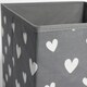 image 6 of OHS 4 Pack Folding Storage Hearts Print Cubes Space Saving Home Bedroom Clothes Toy Organiser Grey
