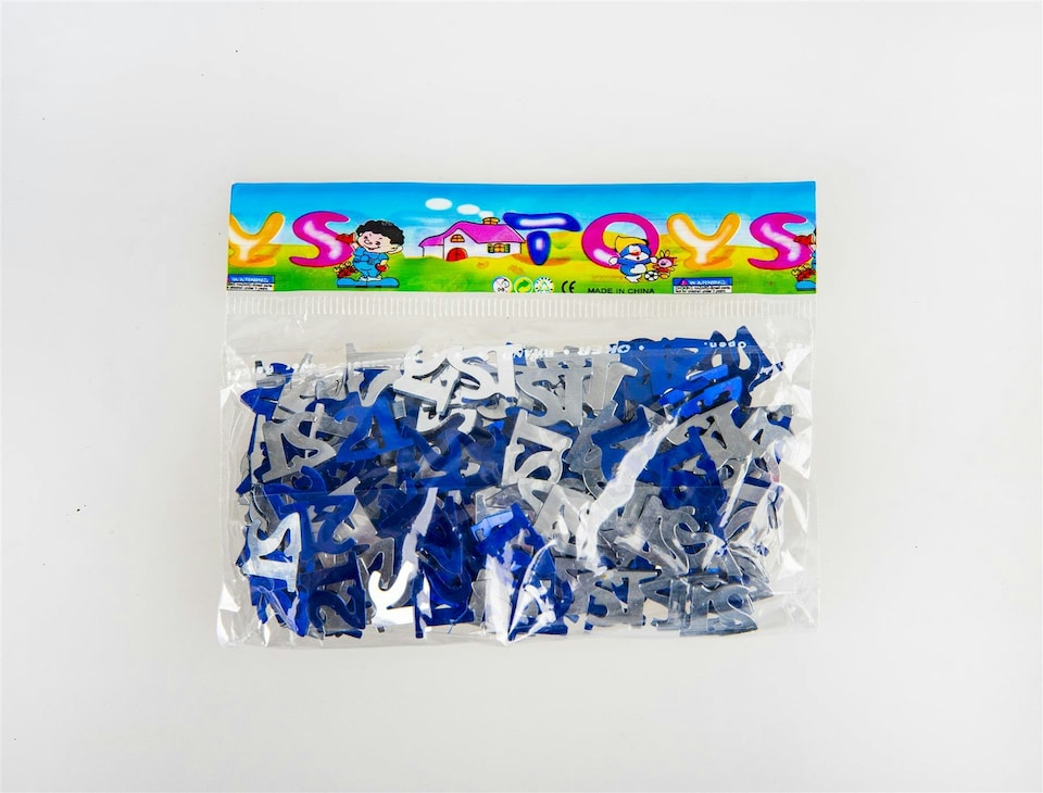 image 1 of 14g 21st Birthday Blue & Silver Confetti