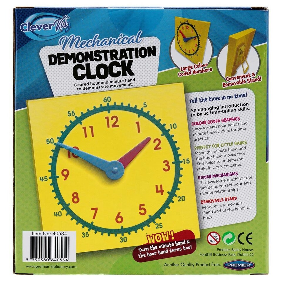 image 1 of 12.5cm Mechanical Demonstration Clock by Clever Kidz