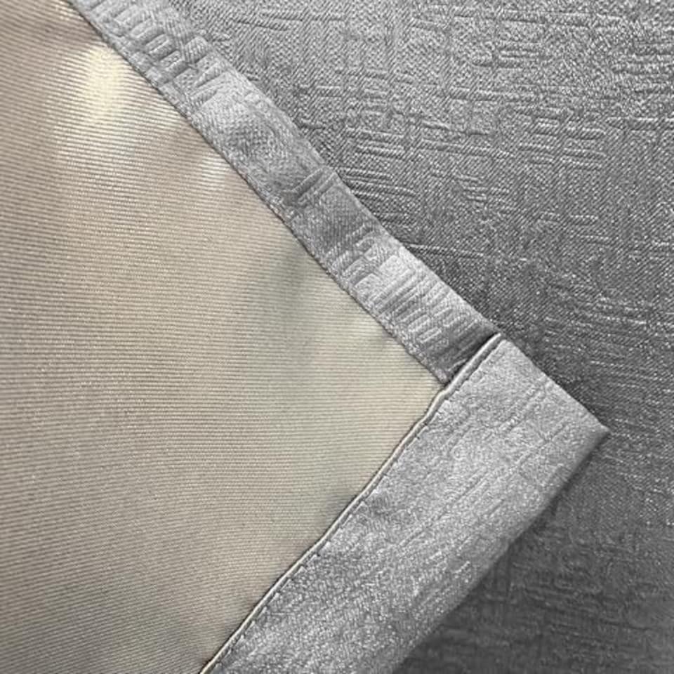 image 1 of Vogue Grey Curtains 90 x 54 inch (229 x 137 cm) Room Darkening Eyelet Thermal Noise Reducing Curtains for Bedroom and Living Room