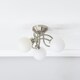 image 2 of ValueLights Velika Chrome 3 Way Opaque Flush Ceiling Light
