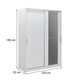 image 8 of Adore Matt White Sliding 2 Door Wardrobe 120cm with Mirror White