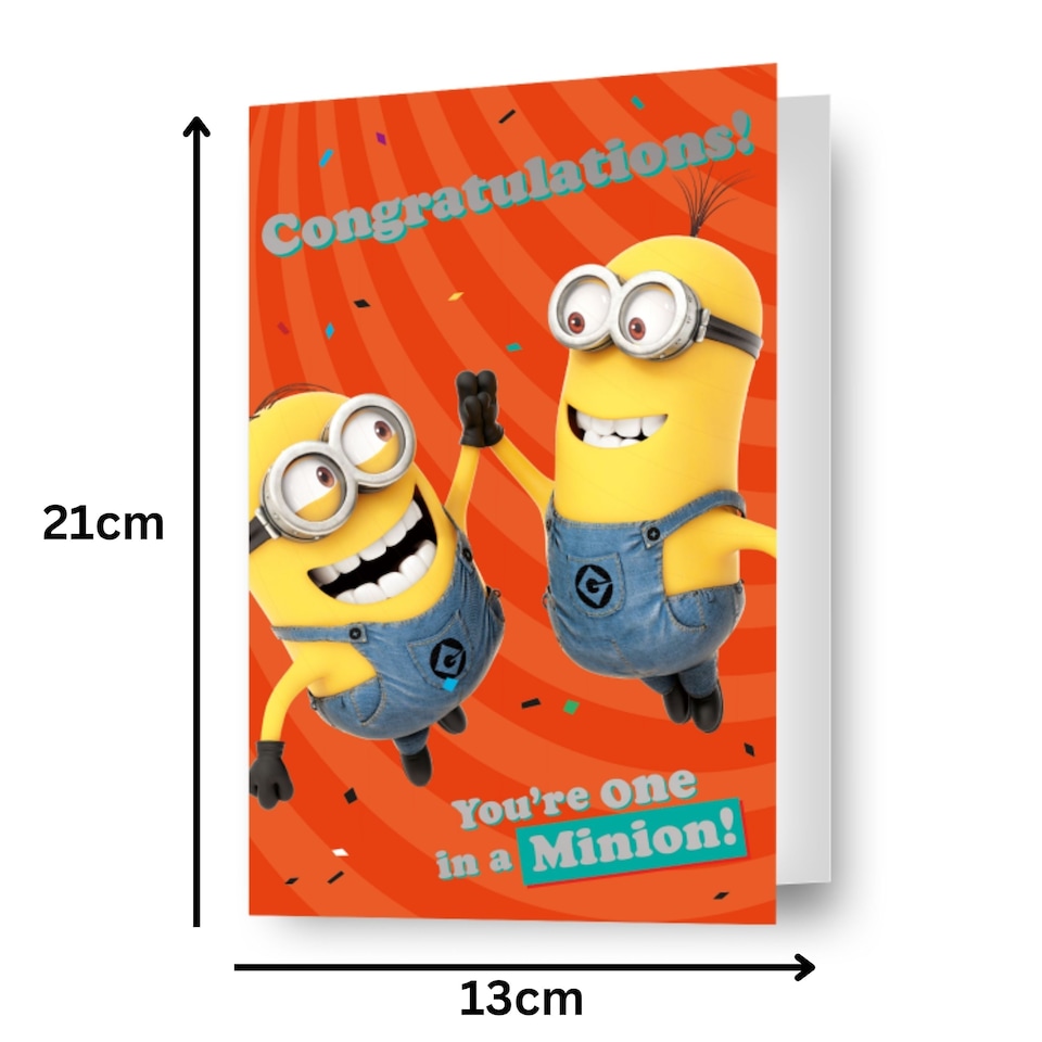 image 1 of Despicable Me Minions 'Congratulations' Card