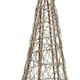 image 3 of Large Led Christmas Tree with Star - Wicker - L40 x W40 x H130 cm - Brown