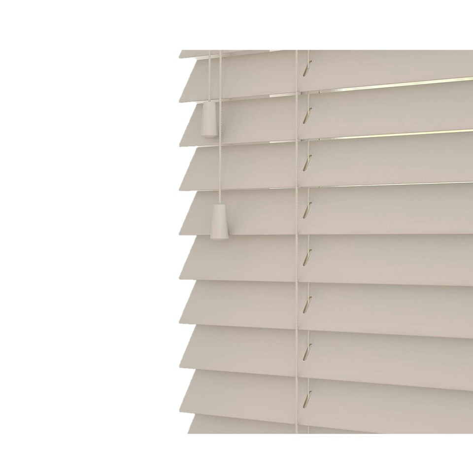 image 1 of 225cm Heather Oak Wooden Venetian Blinds With Strings (130cm drop) | Brown | Brown