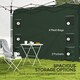 image 4 of Outsunny Gazebo Side Panel, Canopy Sidewall Panel with 4 Mesh Bags and 2 Storage Pockets for 3 x 3 m Straight Leg Pop Up Gazebos, 1 Pack Sidewall Only, Green