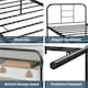 image 4 of Yaheetech Romantic 3ft Single Metal-Framed Bed with High Headboard Black