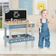 image 3 of COSTWAY Kids Workbench Toy Large Wooden Tool Bench Toddler Pretend Play Workbench