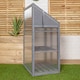 image 7 of Samuel Alexander Wooden Mini Greenhouse Cold Frame - Small Greenhouse Grey H120 x W69 x D49cm