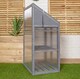 image 7 of Samuel Alexander Wooden Mini Greenhouse Cold Frame - Small Greenhouse Grey H120 x W69 x D49cm