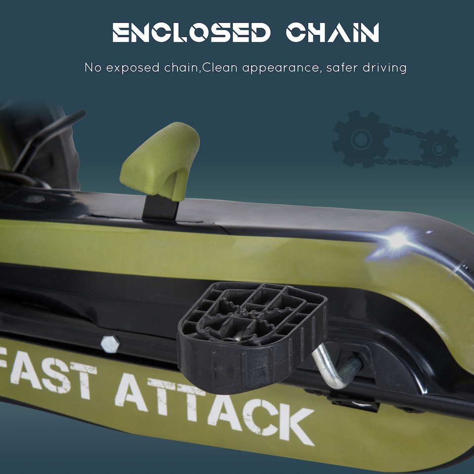 image 1 of HOMCOM Kids Children Pedal Go Kart Ride On Racer Braking System Adjustable Seat Green