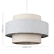 image 5 of ValueLights Pair Weaver Cream & Grey Herringbone Pendant Shade | Grey
