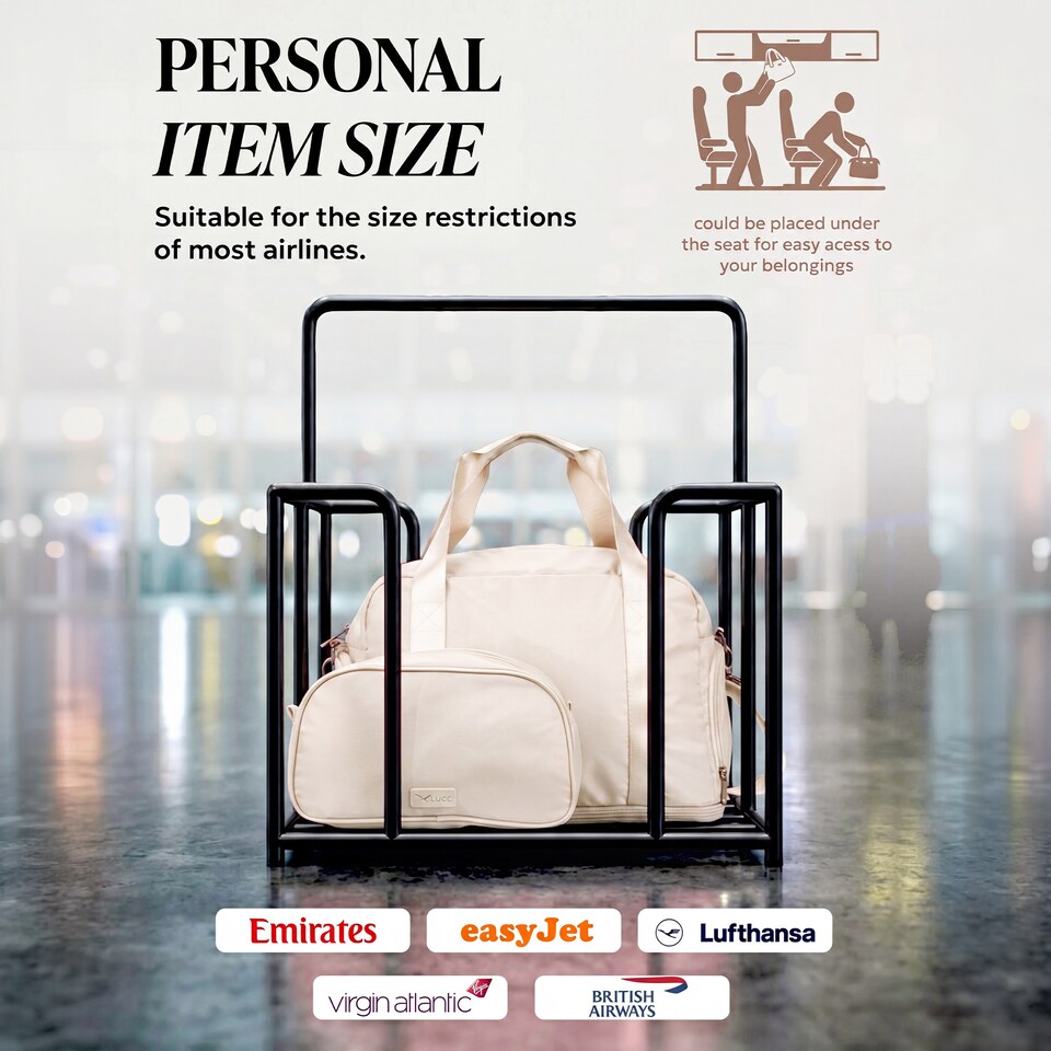 image 1 of Lugg Duffle and Toiletry Bag Set Waterproof Expandable Cabin Size 2 Piece