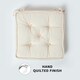 image 4 of Homescapes Cream Cotton Dining Chair Booster Cushion Cream