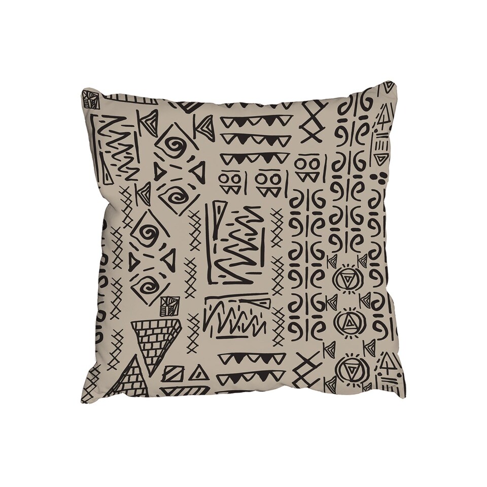 Cushions - Striped egyptian theme with ethnic and tribal motifs (Cushion) | Multi