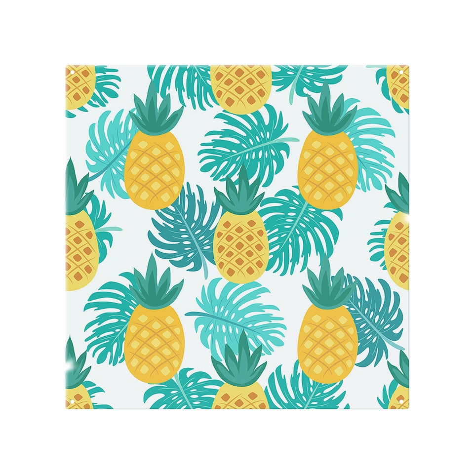 image 1 of Pineapples Splash Back | White