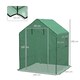image 7 of Outsunny Walk-in Greenhouse Cover Replacement with Door and Mesh Windows, Green