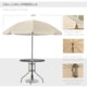 image 4 of Outsunny 6PC Garden Dining Set Outdoor Furniture Folding Chairs Table Parasol