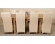 image 3 of Richmond 140-220cm Oak Extending Dining Table and 8 Lola Leather Chairs | Cream | Cream