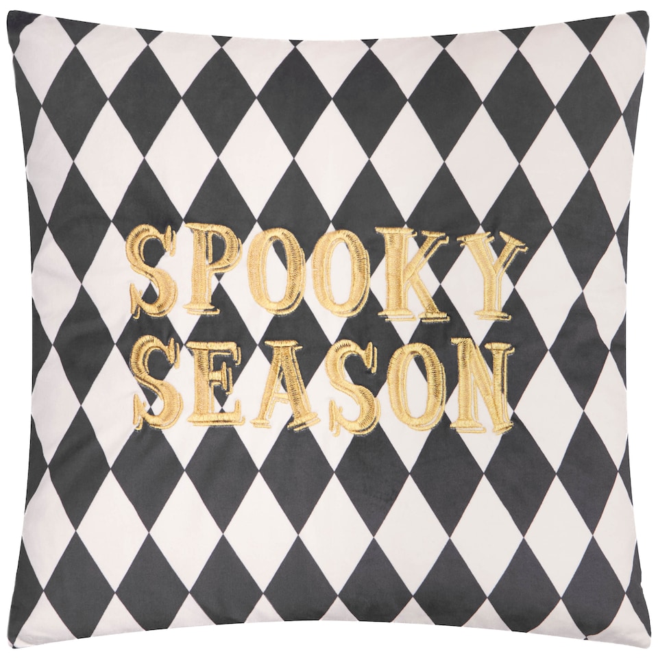 image 1 of Furn Spooky Season Velvet Halloween Cushion