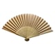 image 1 of Ivory Paper Hand Held Bamboo and Wooden Fan