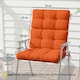 image 5 of Outsunny 2pc Outdoor Seat Cushion with Backrest, Ties, for Garden, Orange Orange | Orange