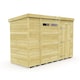 image 1 of 10 x 4 Feet Pent Security Shed - Single Door - Wood - L118 x W302 x H201 cm | Brown