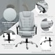 image 6 of HOMCOM Executive Office Chair Swivel Chair with Footrest Light Grey 